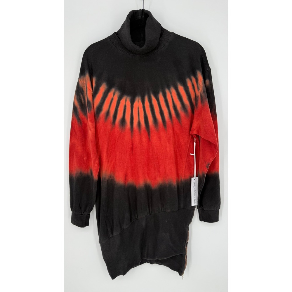 Young Fabulous & Broke Asymmetrical Tie Dye Turtleneck Sweatshirt Dress MEDIUM